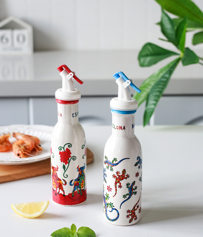 Title 8, Ceramic Kitchen Vinegar Pot Small Oil Pot Soy S...