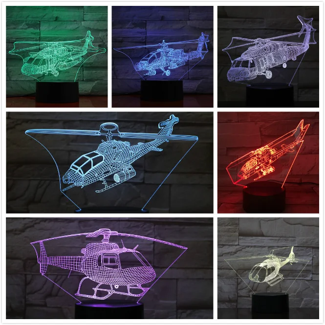Title 7, Lampada da scrivania a LED tattile 3D a elicott...