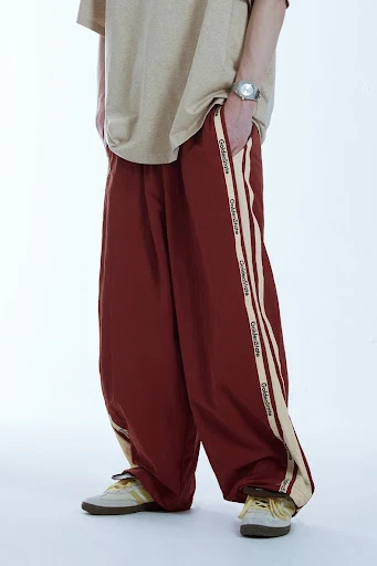 Title 6, Retro Contrast Color Side Stripe Wide Leg Exerc...