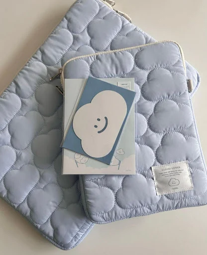 Title 25, Cute Cloud Embroidery Notebook Storage iPad Tab...