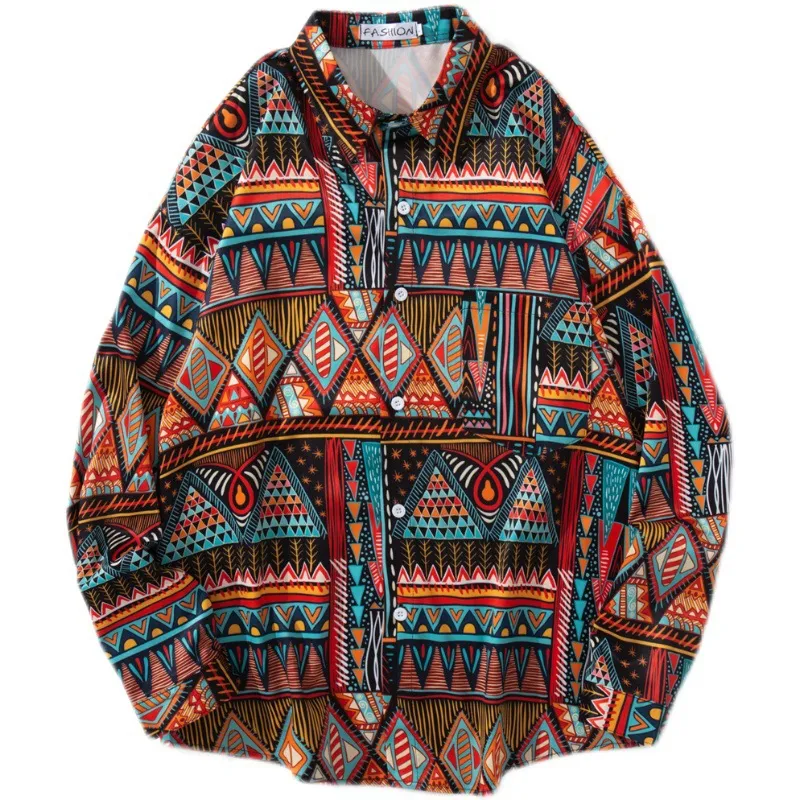 Title 3, Retro Pattern Ethnic Style Long-sleeved Floral ...