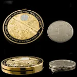 Moeda Comemorativa American Sniper, ouro, distintivo, presente, caixa de presente. Uma homenagem valiosa e um presente inesquecível, perfeita para colecionadores. — foto 1