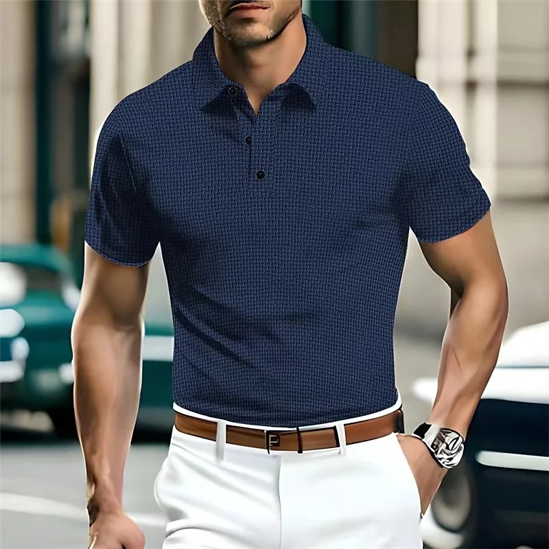 Title 4, Premium Mesh Ice Silk Short Sleeve Collar Polo ...