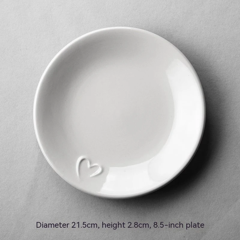 Ceramic red dinner plate for household use. European meal tray, creative tableware perfect for simple and personalized b — photo 61