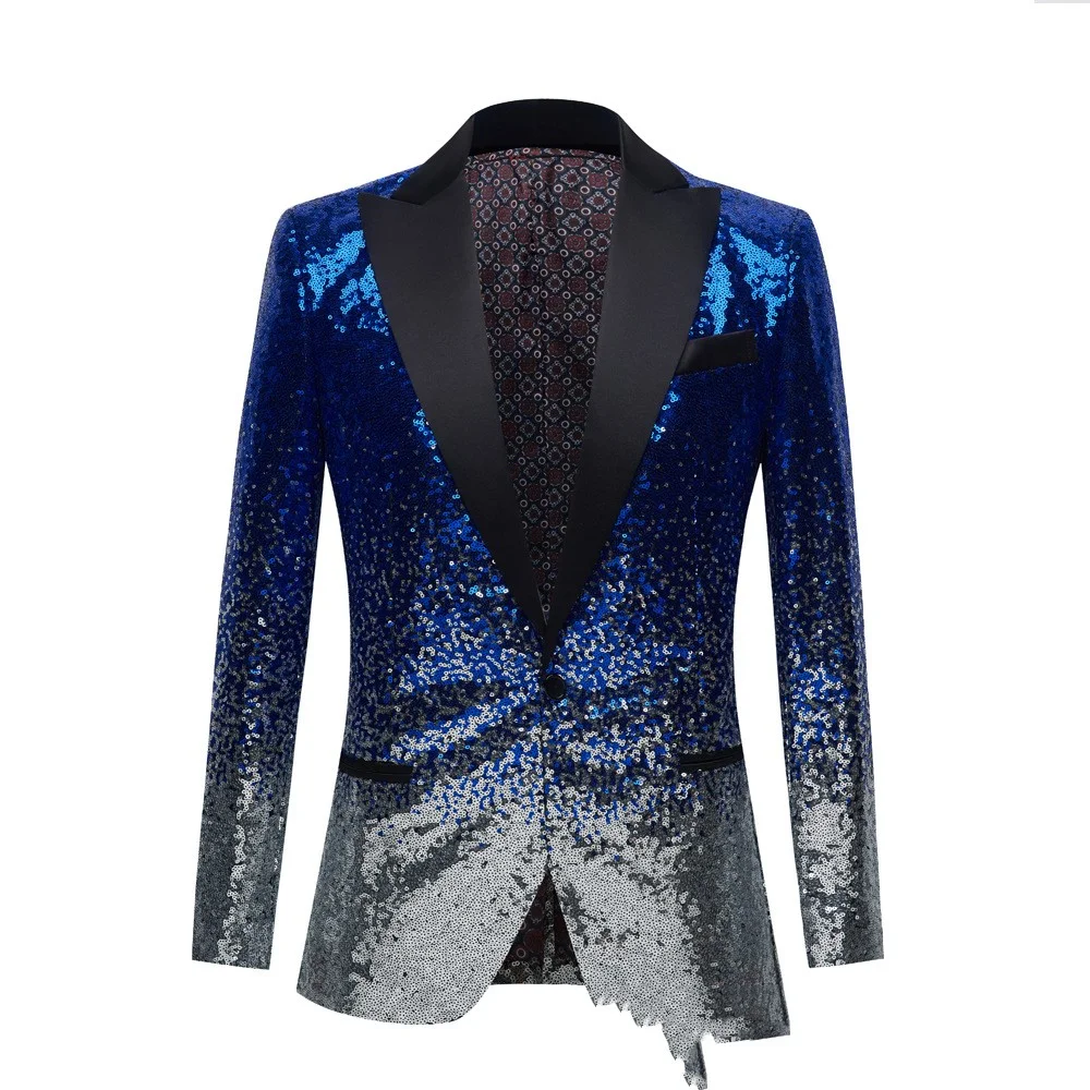 Title 8, Mens Gradual Change Sequin Suit Host. Dazzle a...