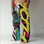 Heren Casual Broek met 3D Print, Elastisch Trekkoord. Comfortabele, Relaxte Pasvorm voor Dagelijks Gebruik en Vrije Tijd. Stijlvol en Praktisch. — foto 4