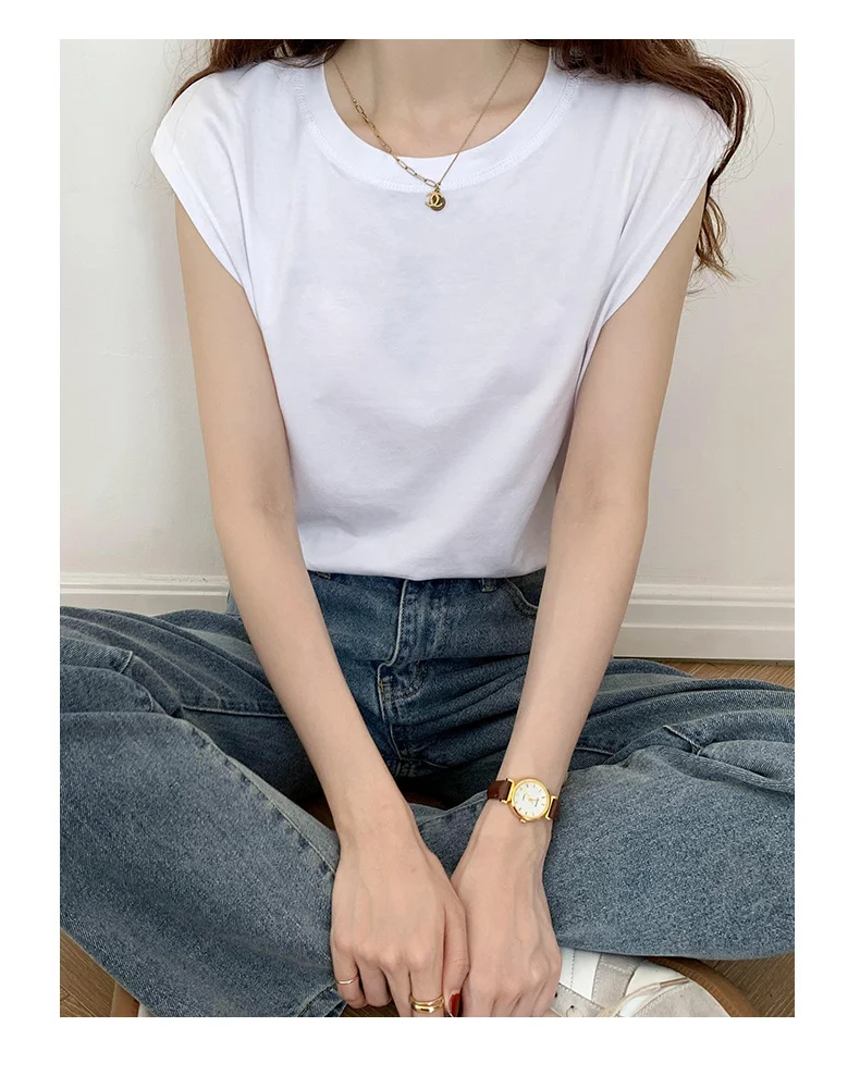 Title 10, Mode Zwart Vest T-shirt Top Buitenkleding Ins