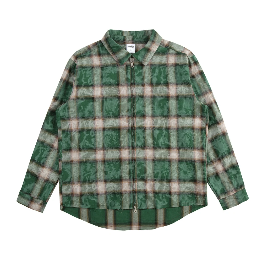 Title 12, Distressed Plaid Shirt Mens Coat for rugged st...