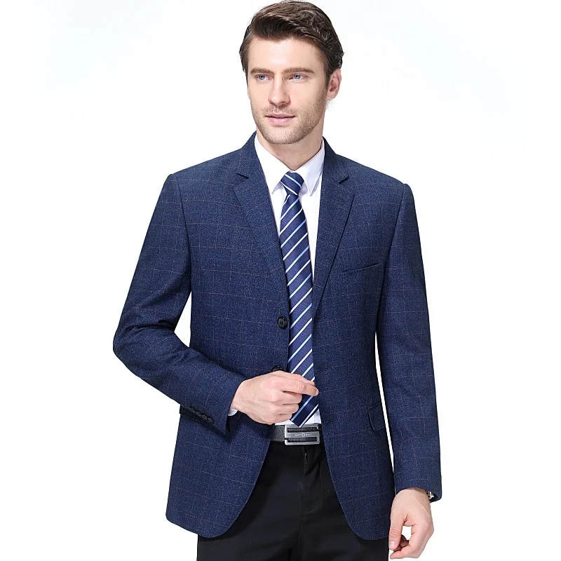 Korean Version Slim High-grade Men's Coat Plaid. Experience style and sophistication with this modern and elegant plaid — photo 1