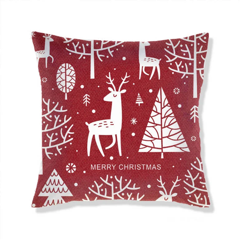 Capa de almofada com estampa de Natal para casa Adicione um toque festivo à sua decoração com esta capa decorativa, perfeita para a época natalina. — foto 20