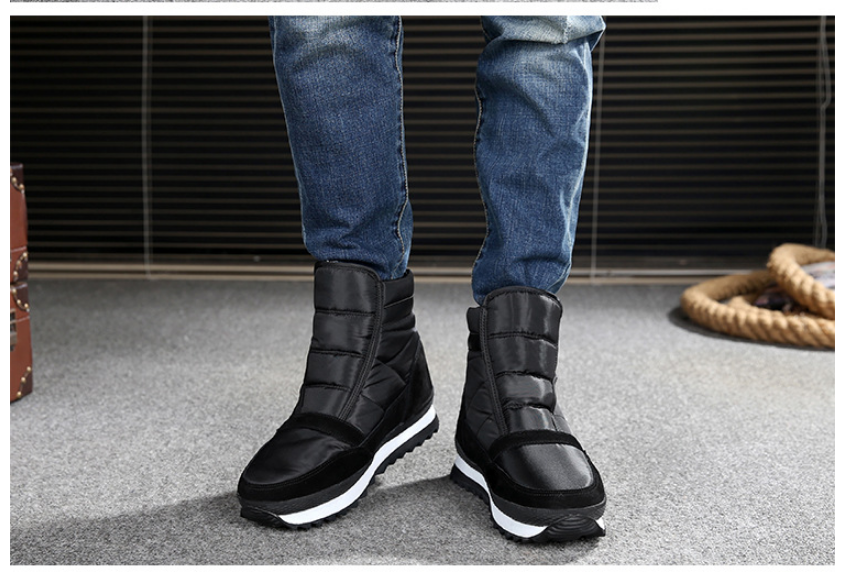 Men's Outdoor Warm Thick-soled Cotton Shoes, providing comfort and warmth in cold weather, ideal for hiking, featuring a — photo 8