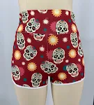 Yoga shorts met schedelprint voor dames. Ademende en comfortabele sportkleding. Perfect voor je workouts en dagelijkse activiteiten. Unieke en moderne stijl. — foto 10