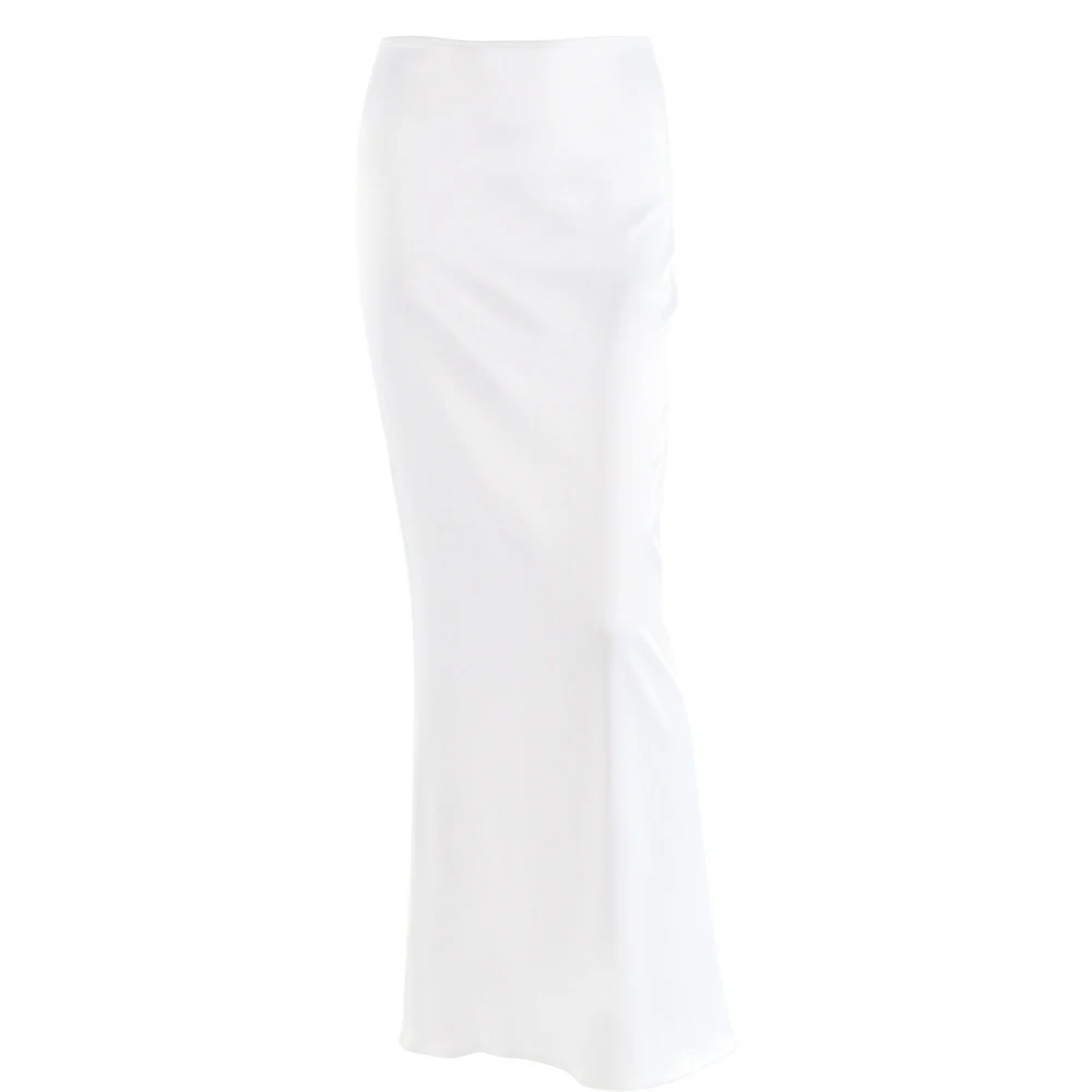 Saia longa de cetim ajustada, versátil e charmosa. Combine com tudo para um visual elegante e sofisticado. Perfeita para diversas ocasiões e looks. — foto 1