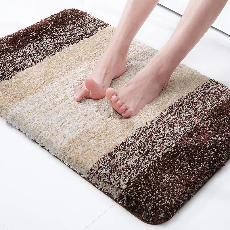 Absorbent Non-slip Bathroom Step Floor Mat keeps your bathroom safe and dry. Provides comfort and prevents slips on wet — photo 5