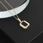 Colar RETRO geométrico com zircônia colorida, ideal para mulheres. Adicione um toque vibrante ao seu visual com este colar que realça seu estilo e personalidade. — foto 4