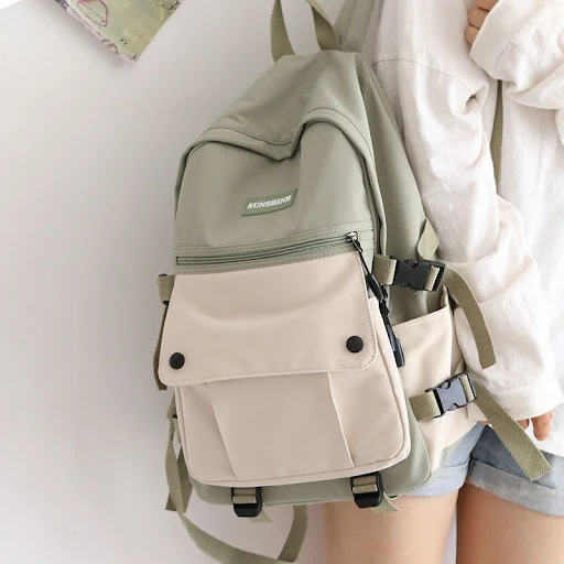 Title 20, Japanese Tooling Color-Blocking Backpack for st...