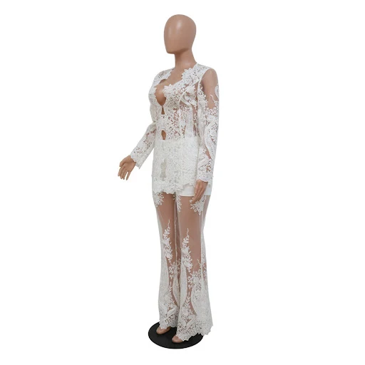 Title 9, Womens Long Sleeve Embroidered Top Wide Leg Pa...