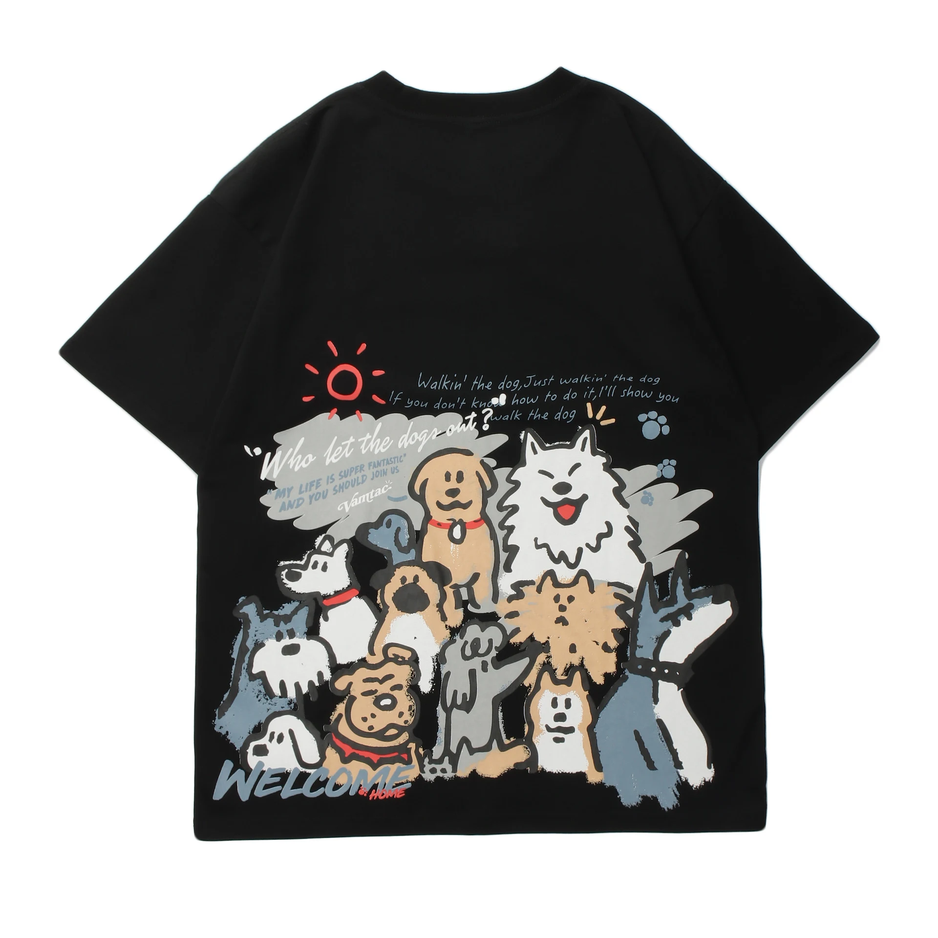Summer cartoon printed student couple loose short sleeve T-shirt, comfortable and stylish, perfect for casual wear, idea — photo 4