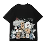 Summer cartoon printed student couple loose short sleeve T-shirt, comfortable and stylish, perfect for casual wear, idea — photo 4
