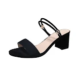 Damen All-Match Slipper mit klobigem Absatz für einen stilvollen Auftritt. Bequeme High Heel Pantoletten für jeden Look. — foto 3