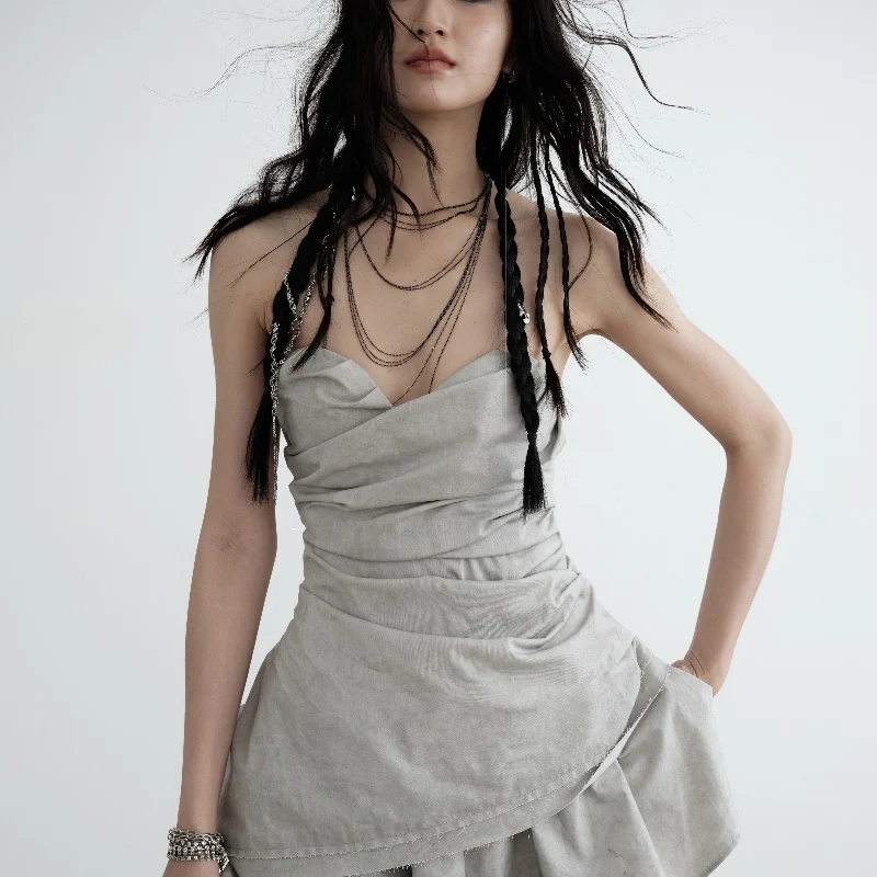 Title 5, Pleated Artist Style Washed Dirty Dyed High Gra...