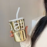 Ins Wind Horizontal Straw Tumbler, stylish for male and female students, high appearance, perfect for school, college an — photo 9
