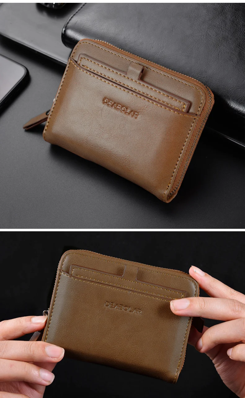 Title 2, Mens Retro Multi-Card Short Wallet PU Waterpro...