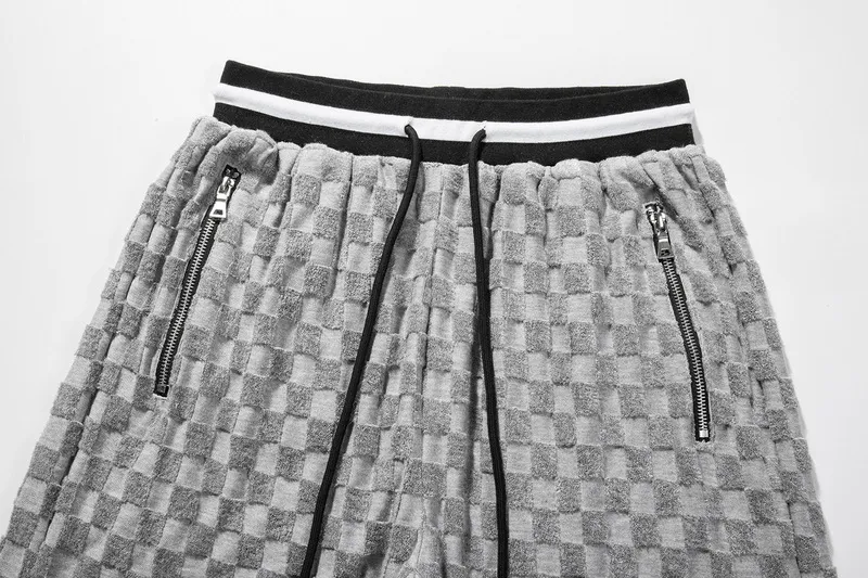 Title 3, Knitted Jacquard Chessboard Shorts for a unique...