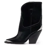 Stivali casual donna con tacco alto e punta, taglie forti, stile cavaliere, perfetti per un look elegante e comodo in ogni occasione. — foto 4