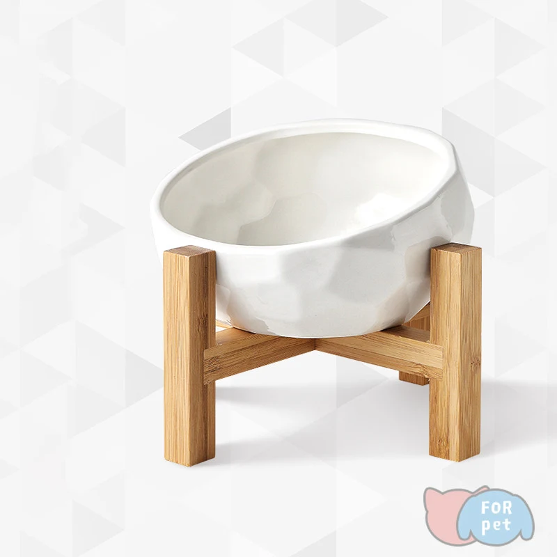 Title 1, Yuanmiao Ceramic Cat Bowl Double Bowl Food and ...