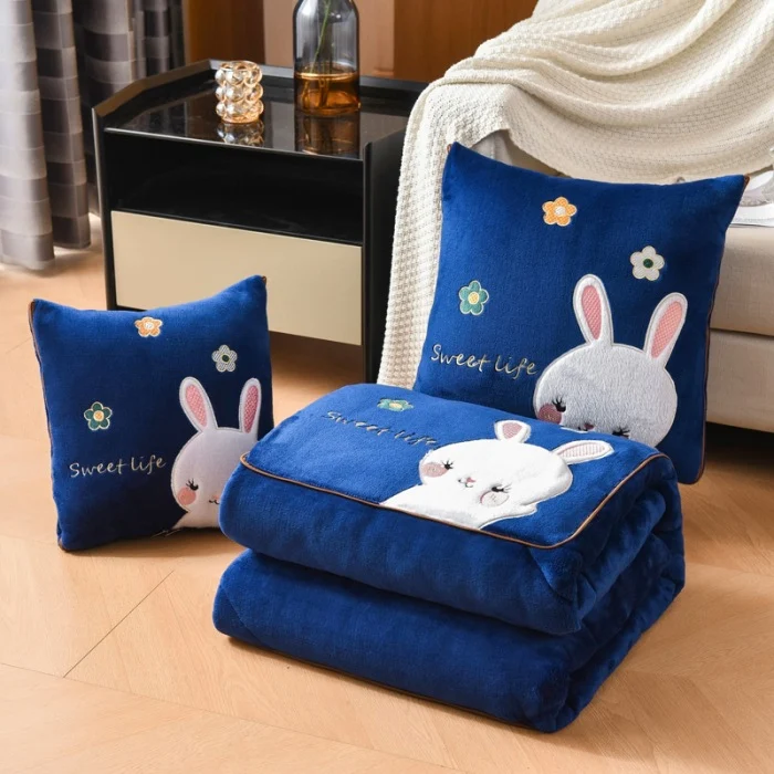 Plush Milk Fiber Pillow Blanket for Ultimate Comfort and Relaxation. Soft, Warm and Perfect for Sleeping or Lounging Any — photo 14