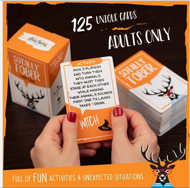 Sotally Tober Jogos de Beber para Adultos em Inglês Completo O Jogo de Cartas para Festas que Anima Qualquer Reunião. — foto 3