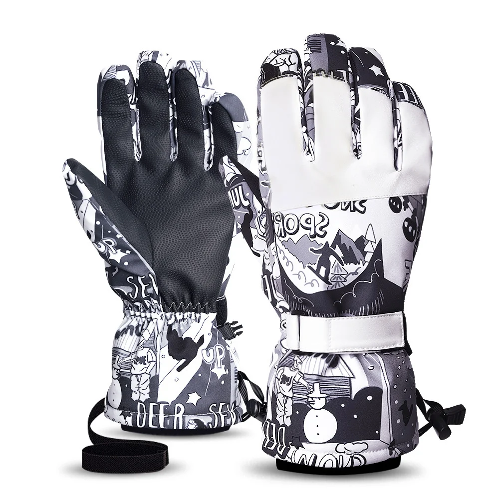 Title 2, Thickened Waterproof Warm Ski Gloves provide ul...