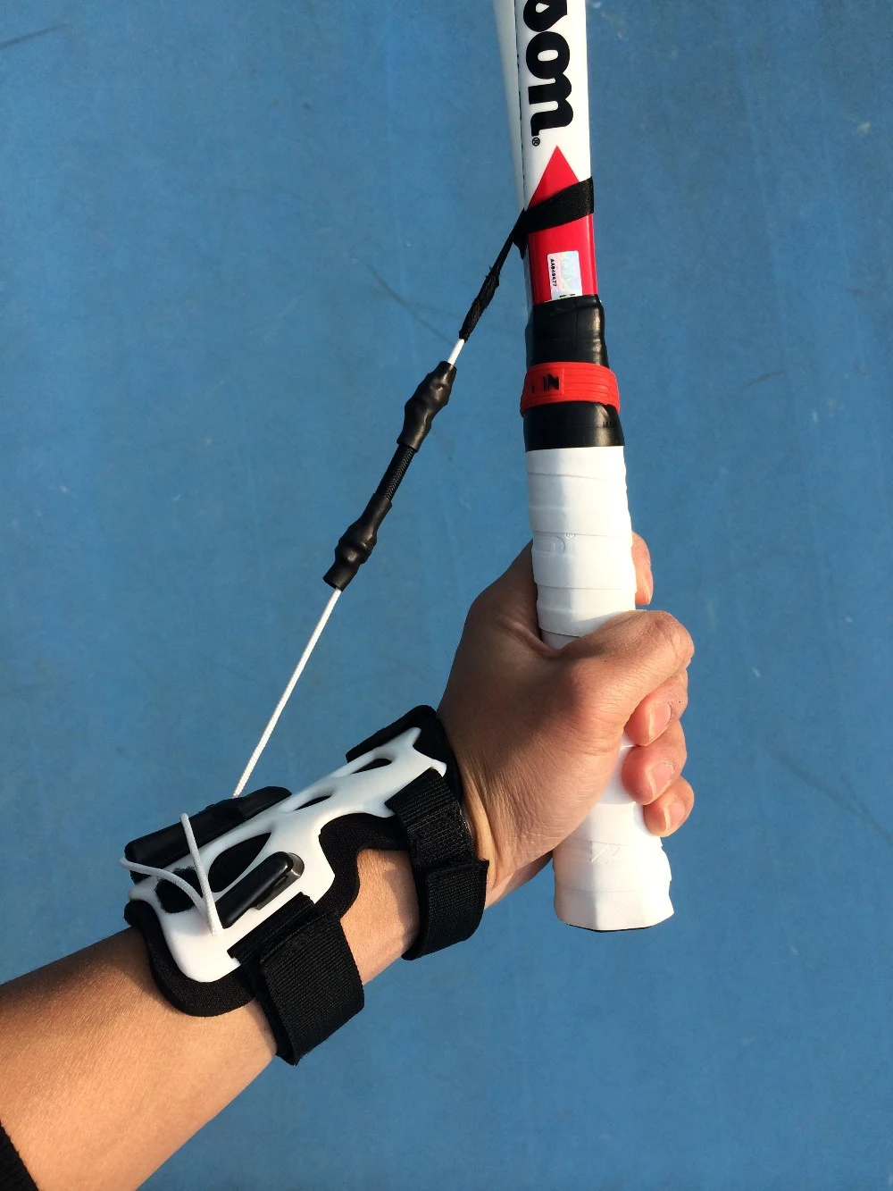 Title 2, Tennis fixed wrist trainer. Improve racket cont...