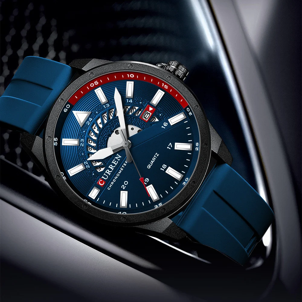 Title 6, Reloj de cuarzo casual para hombre con correa d...