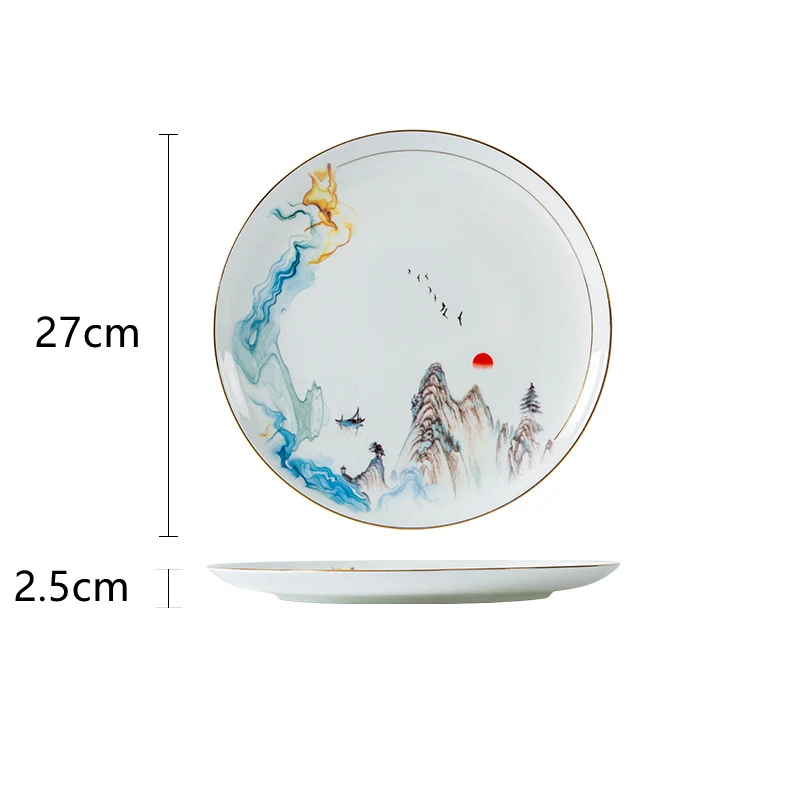 Title 6, Nordic Bone China Tableware Set for Household U...