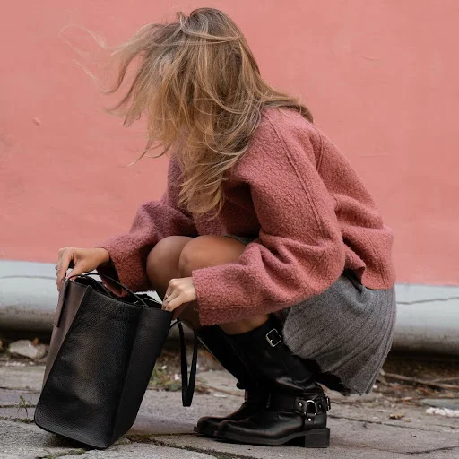 Title 2, Damesmode casual leren trui met ronde hals en k...