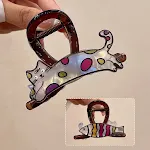 Cartoon Grip Brown Cat