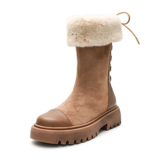 Title 6, Martin boots with thickened warmth and velvet s...