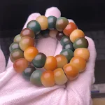 Pulseira de mão de 13mm Tang Sancai Pig Large Intestine Bodhi Root, loop único. Perfeita para meditação e trazer tranquilidade, com design especial. — foto 1