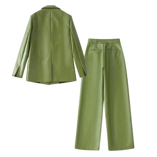 Title 5, Pantaloni tuta casual da donna, set in ecopelle...