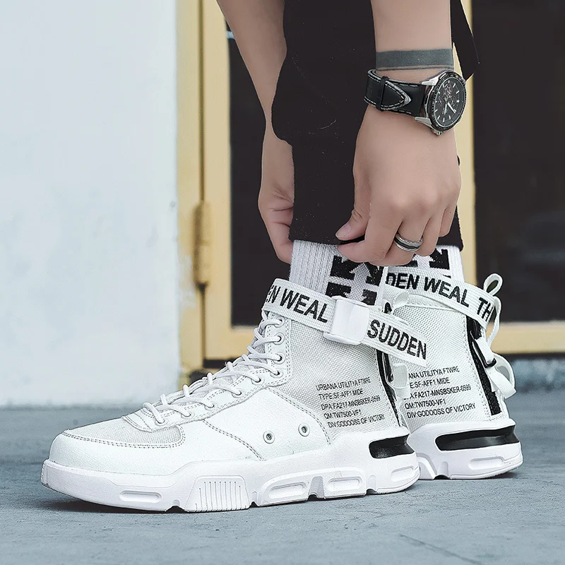 High-top sneakers for men and women. Stylish, comfortable and supportive footwear perfect for everyday wear, offering a — photo 3
