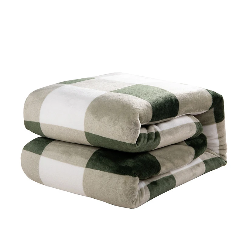 Title 12, Plaid Flange Blanket Fluff Print Coral. Experie...
