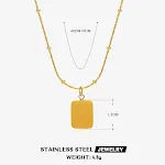 Geometric Square Necklace