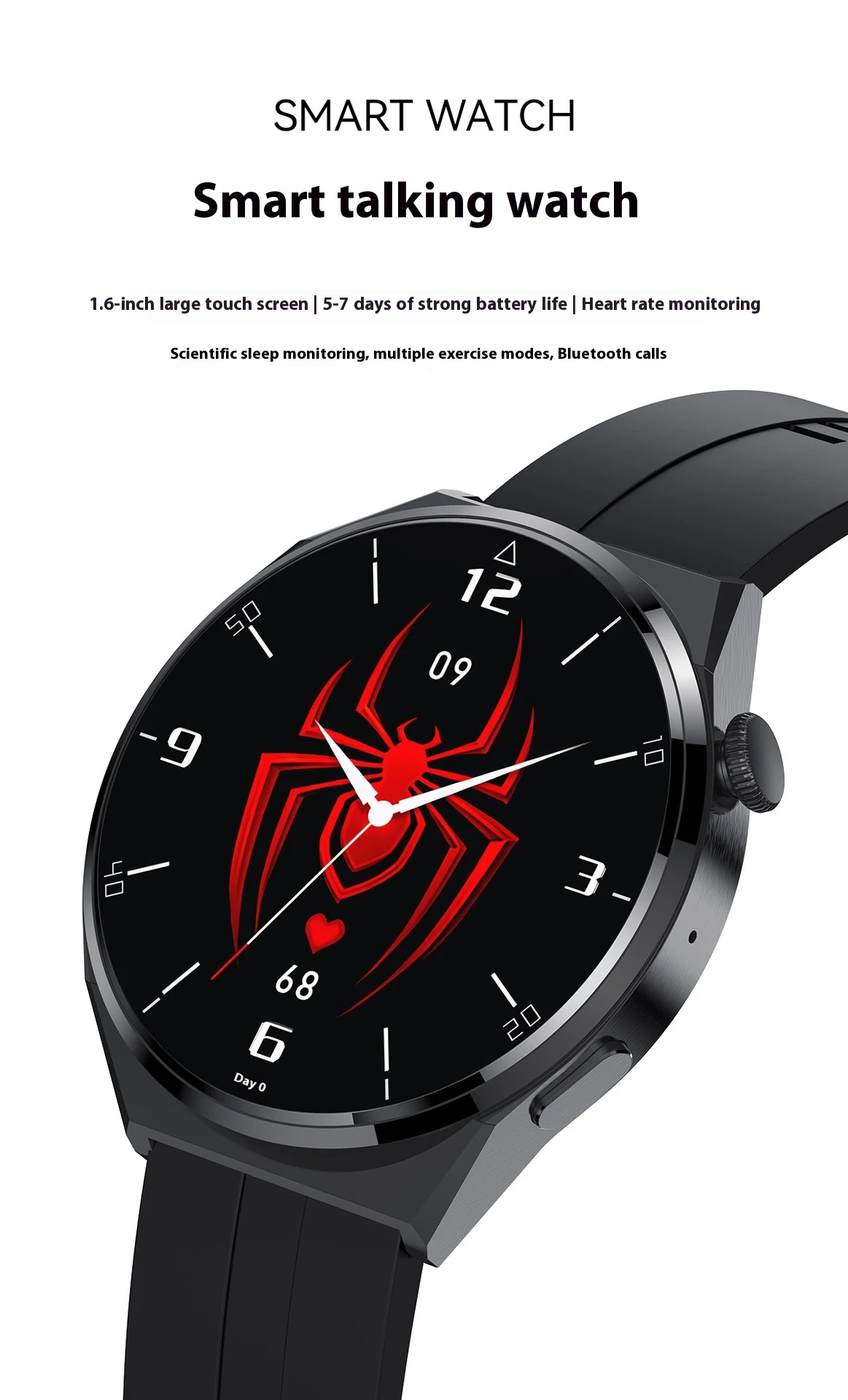 Title 3, Fashion Simple Smart Call Fashion Watch. Stylis...