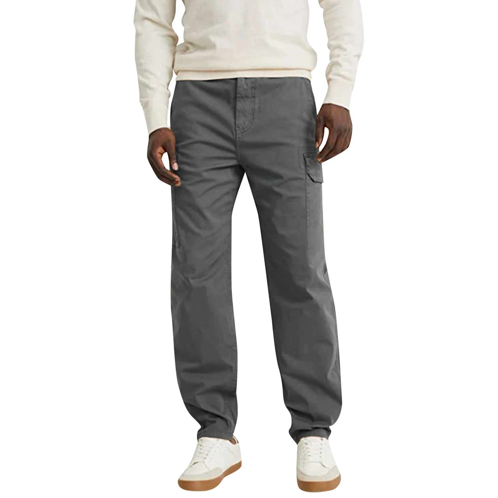 Men's Casual Trousers with Pockets Straight Loose Cargo Pants Comfortable and Versatile Perfect for Everyday Wear and Ou — photo 5