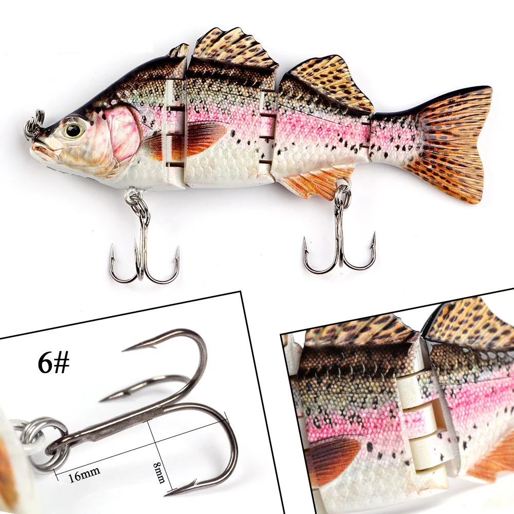 Isca artificial dura de pesca marítima multissegmentada com cauda macia, atrativa e eficiente para grandes predadores. — foto 16