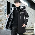 Fashion Simple Plus Velvet Thick Men's Jacket, a warm and comfortable winter coat for men, stylish design, perfect for c — photo 16