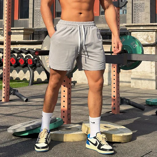 Title 19, Mens Fitness Shorts Pearl Ice Silk, breathable...