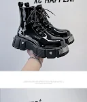 New Men's Chunky Heel Platform Round Head Lace-up Martin Boots offer comfort and style. Perfect for a modern look and al — photo 11
